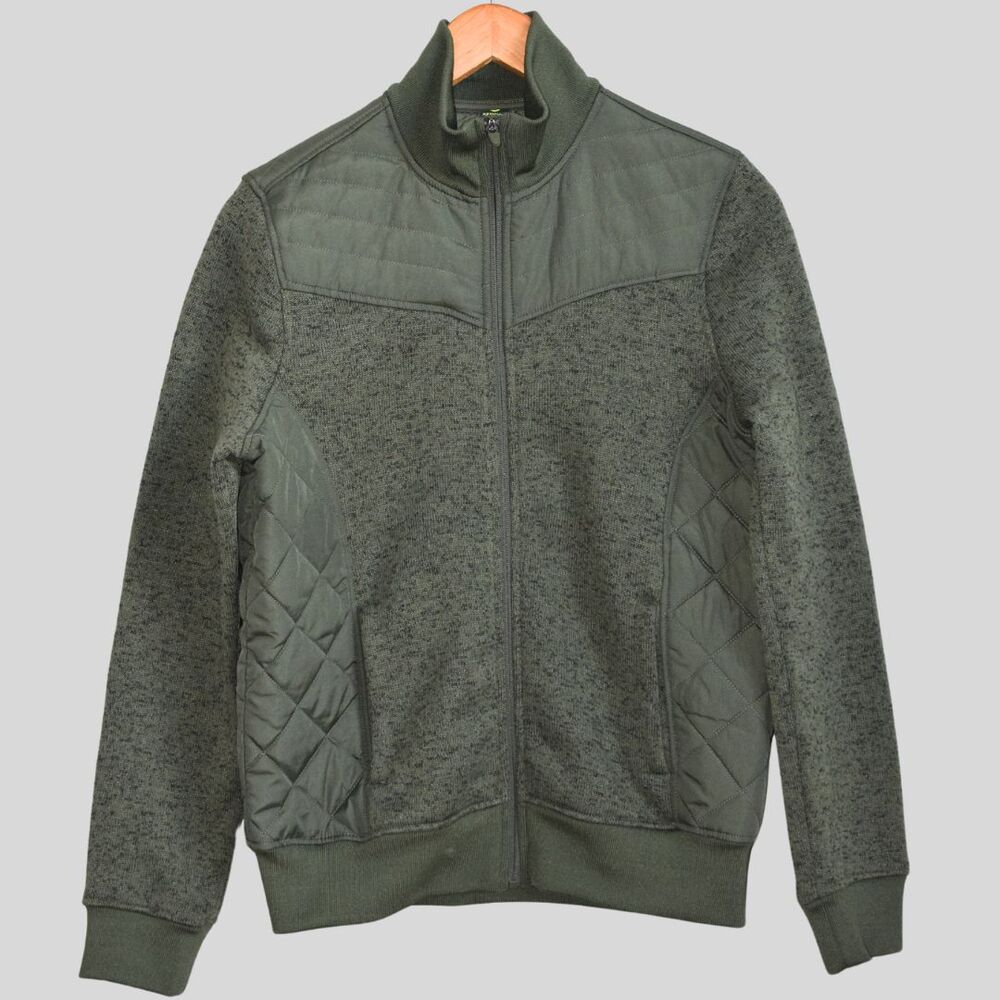 XERSION Women's Hartfort Green Stretch Quilted Jacket Lightweight Size S